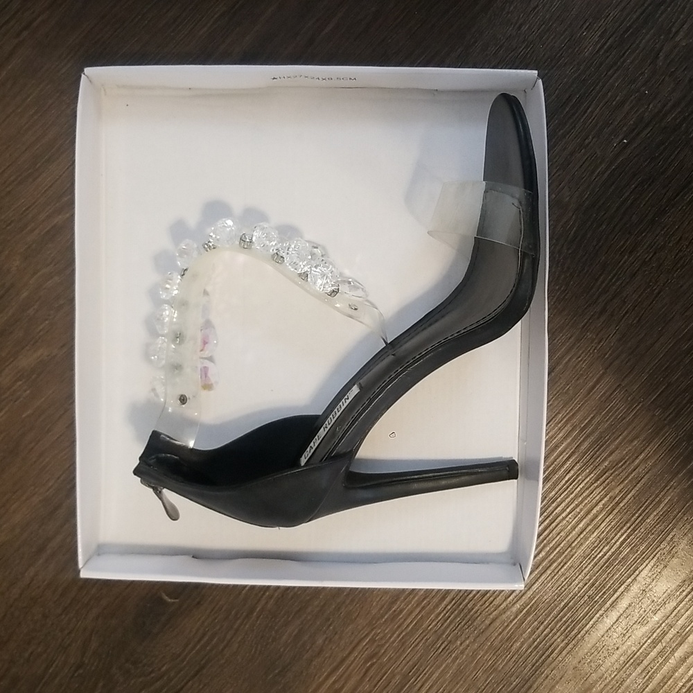 Elegant Black and Clear Women's Heels *Damaged* - Picture 3 of 5